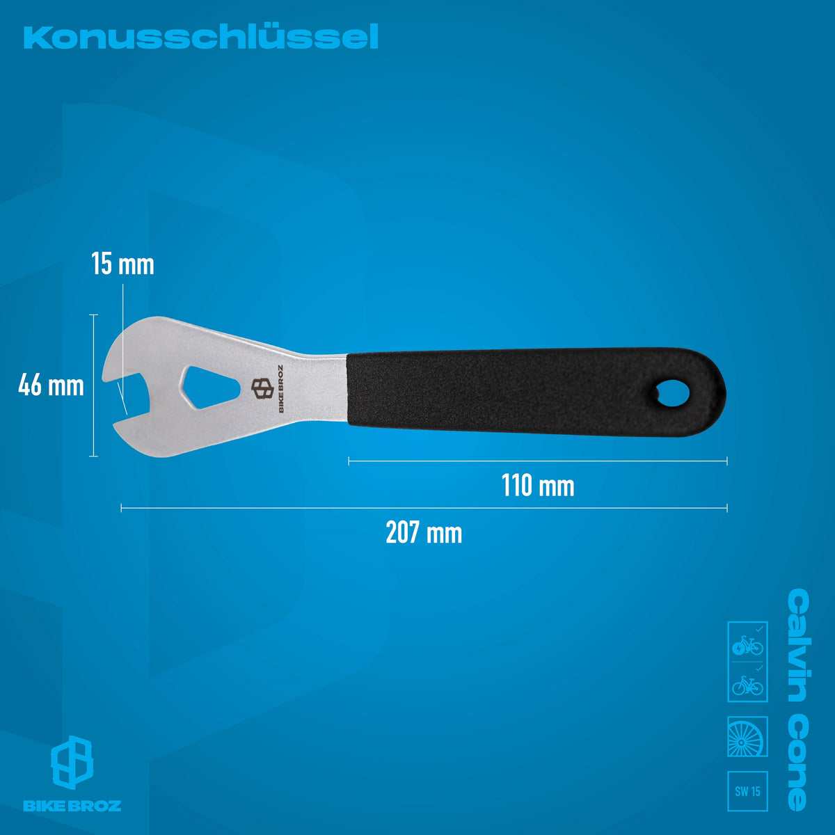 Masse und Eigenschaften von Konusschlüssel von BikeBroz.