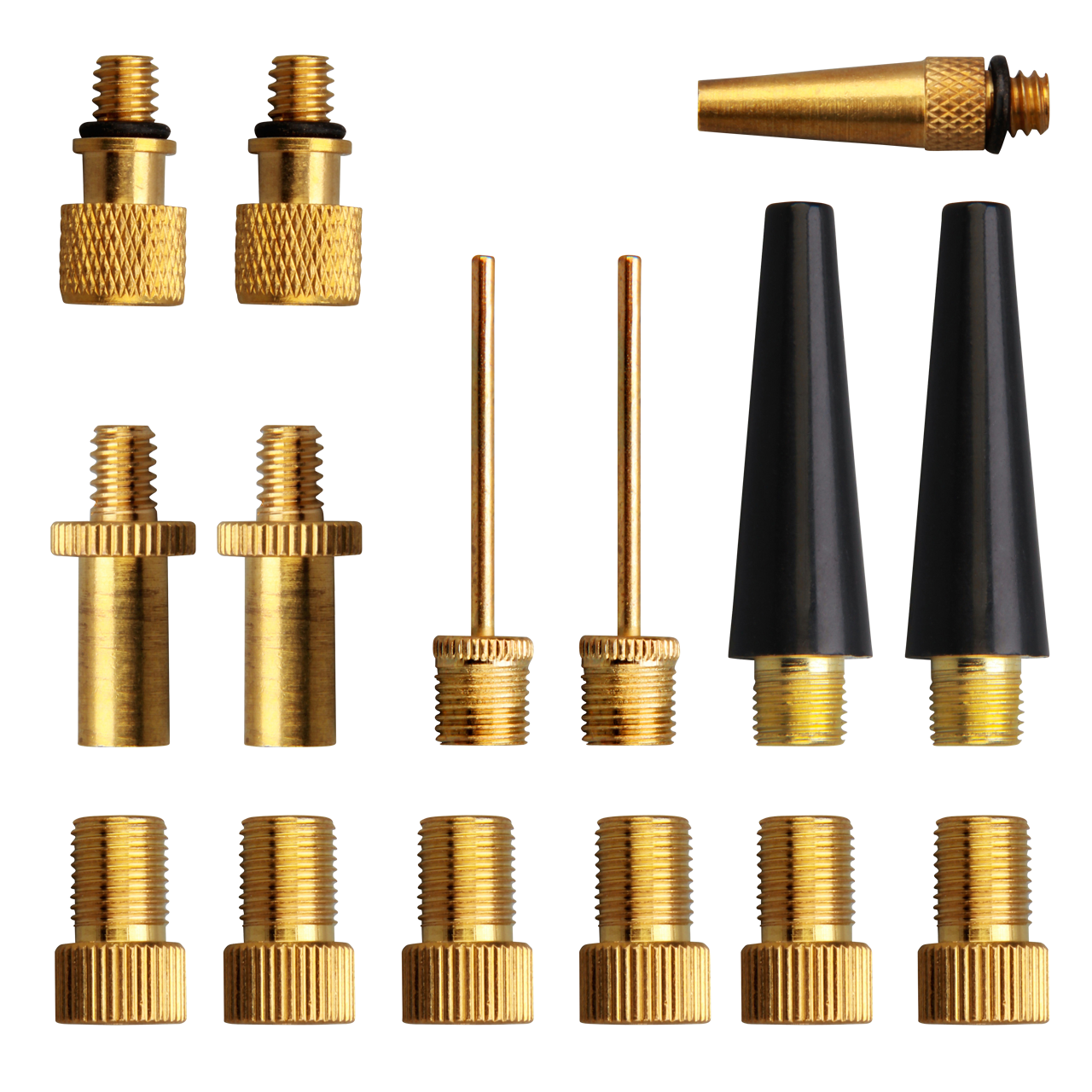 Vorschaubild von Fahrrad-Ventil-Adaptern für alleVentile in Gold.