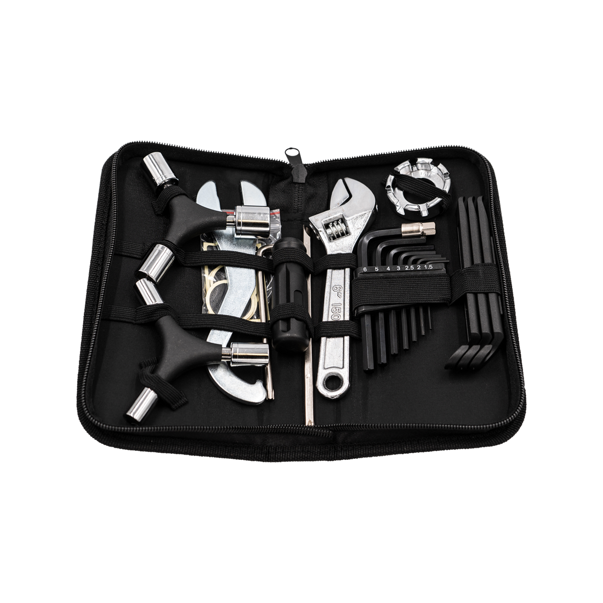 Vorschaubild von Fahrradwerkzeug-Satz in Tasche.