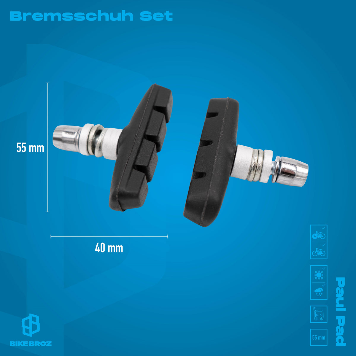 Fahrrad-Bremsschuh-Set "Paul Pad"