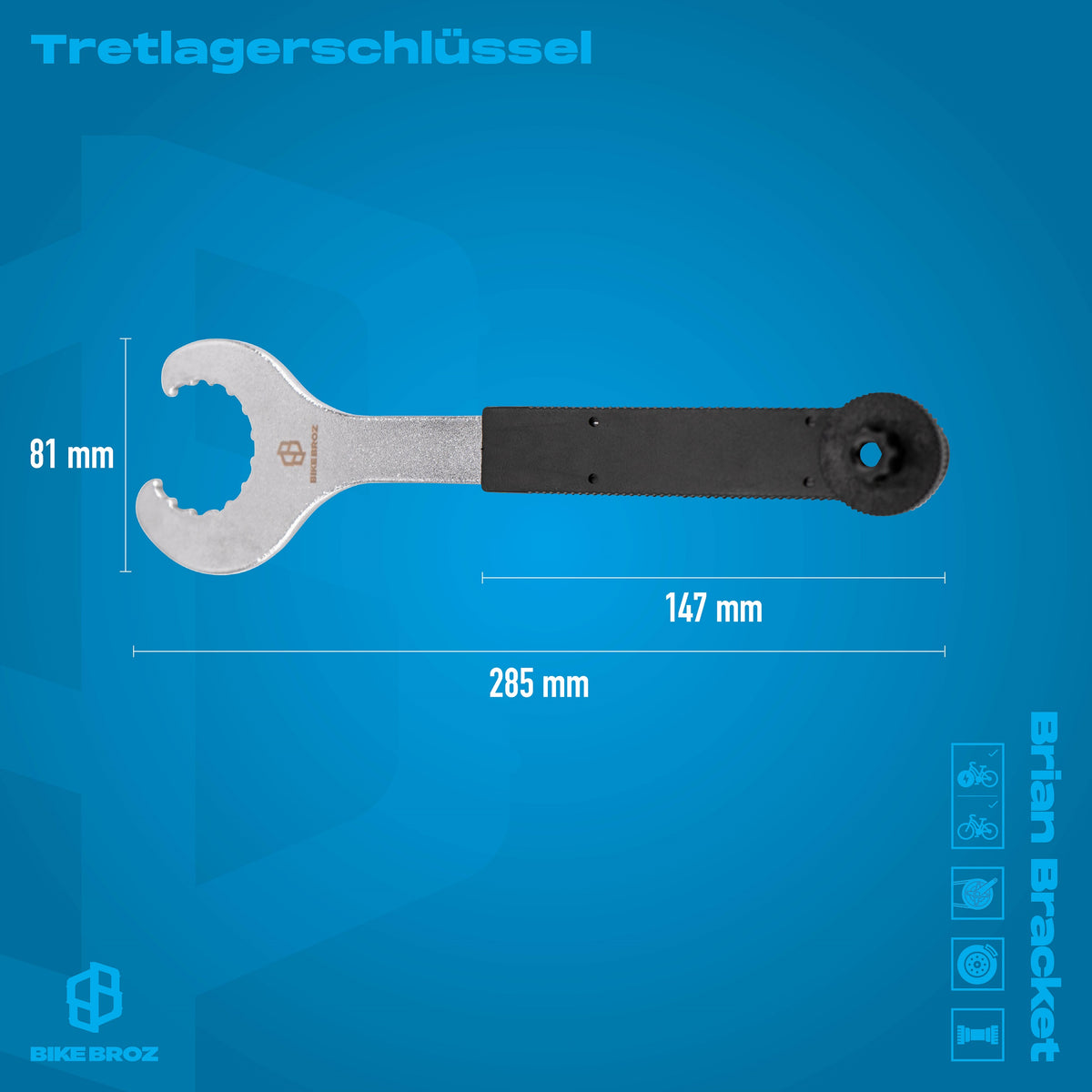 Masse und Eigenschaften von tretlagerschlüssel von BikeBroz.