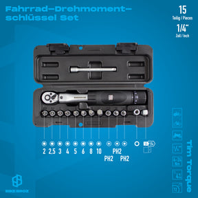 1/4" Fahrrad-Drehmomentschlüssel-Set "Tim Torque"