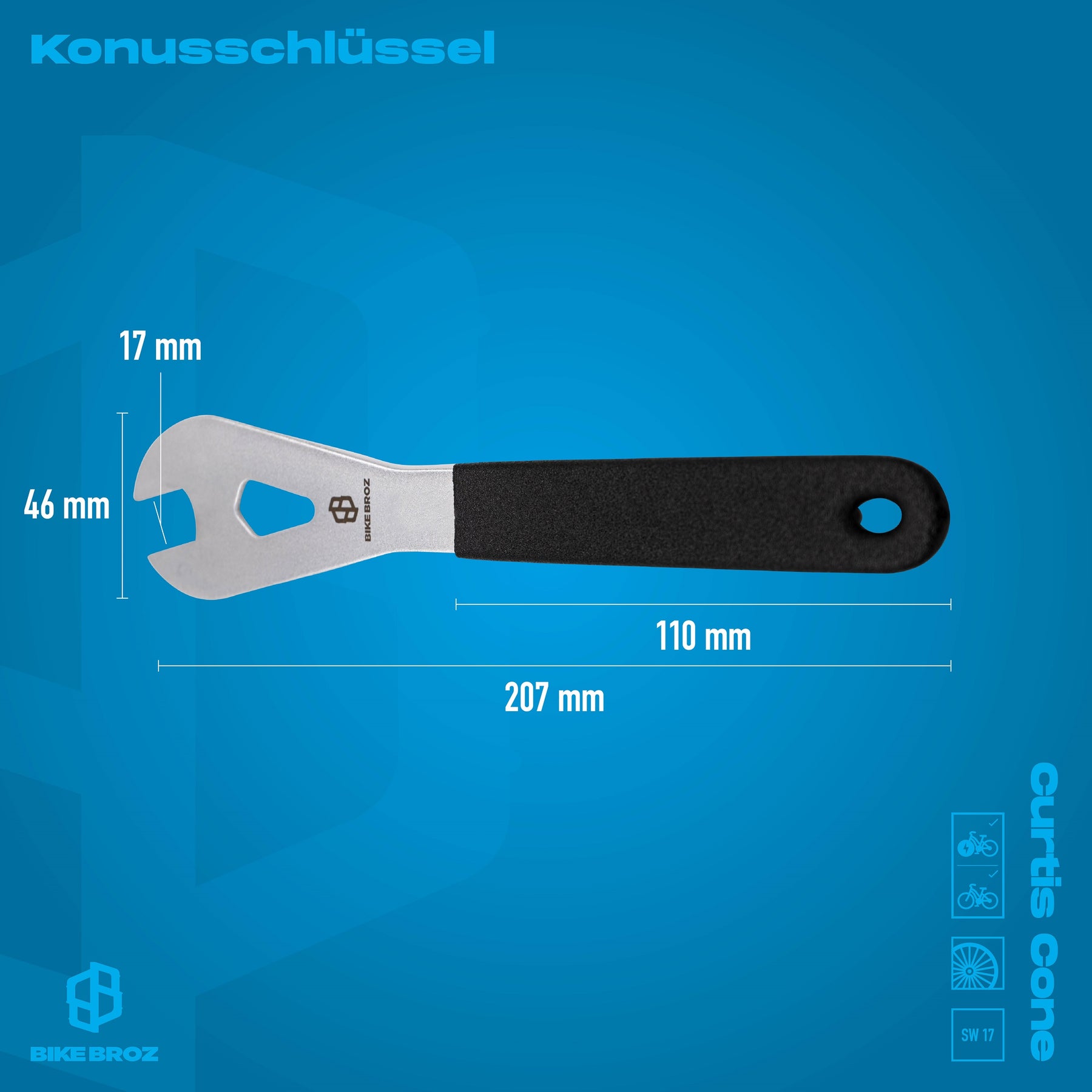 herrenfahrrad curtis Konusschlüssel "Curtis Cone"
