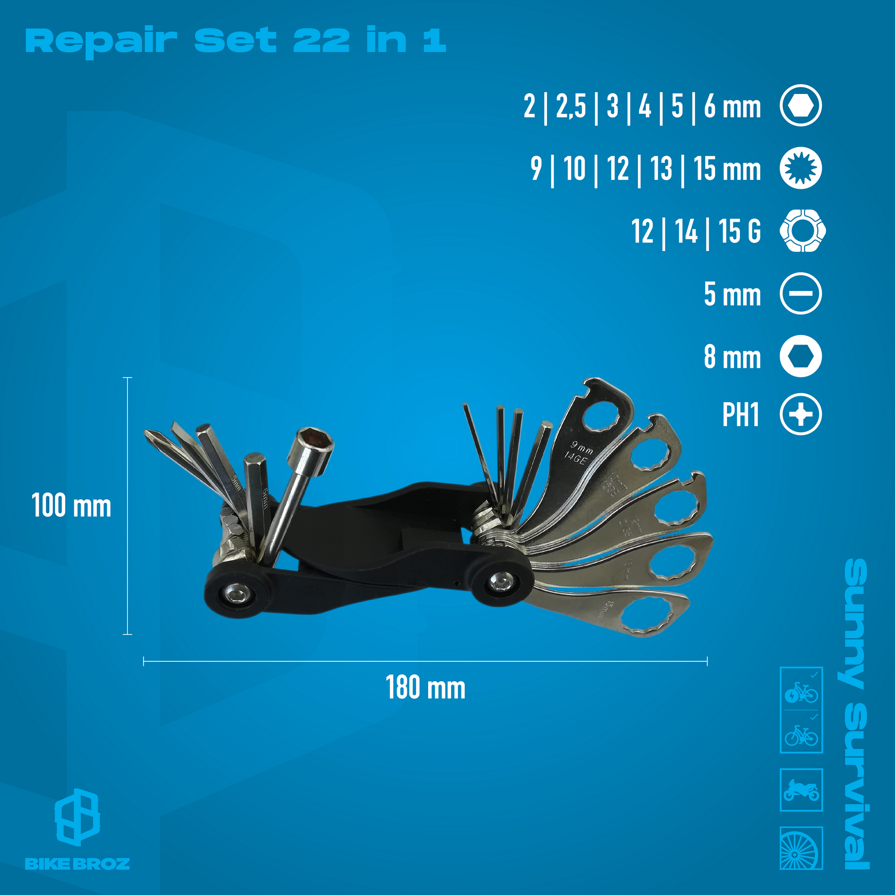 fahrrad reparatur schwerte Fahrrad-Reparatur-Set "Sunny Survival"